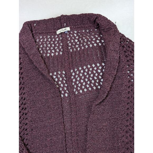 Simply Noelle Chenille shrug Sz L Knitted + crochet Bust to 50"CB 26"Gently used - Picture 9 of 9